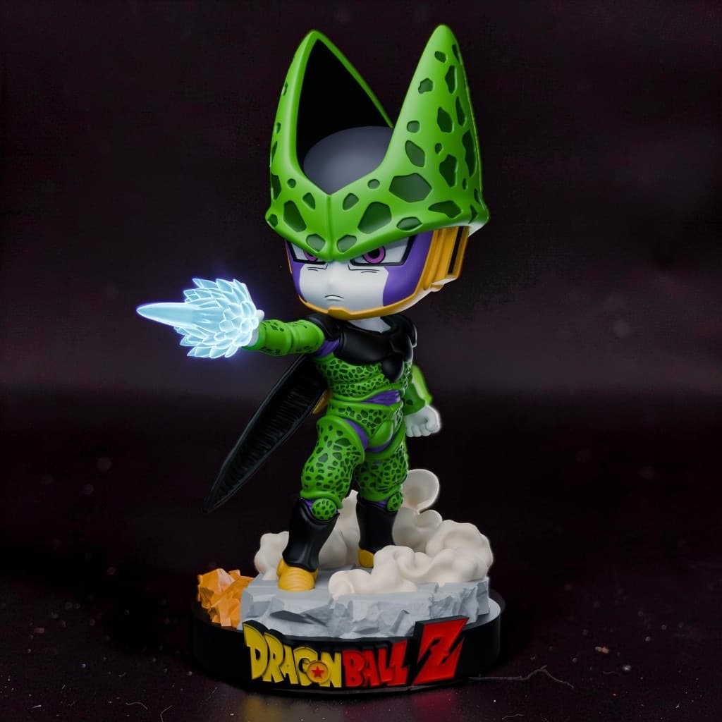 Cell Chibi — raio de energia e base DBZ