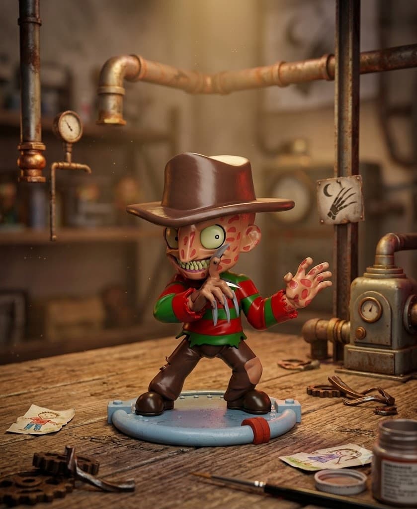 Freddy Krueger Chibi — mesa de oficina
