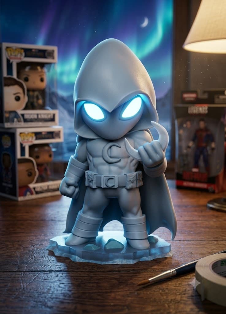 Cavaleiro da Lua Chibi — mesa colecionador