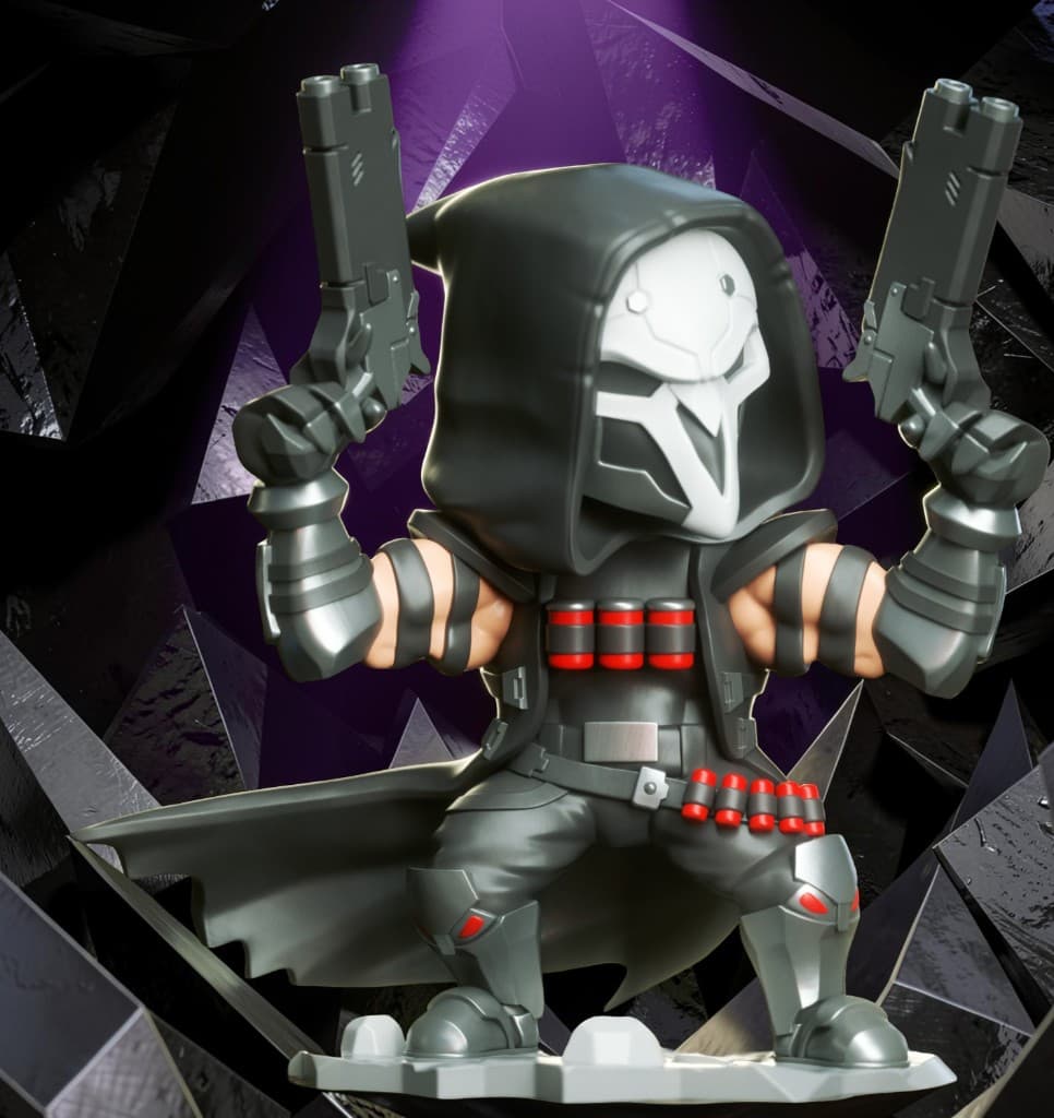 Reaper Chibi — cenário roxo