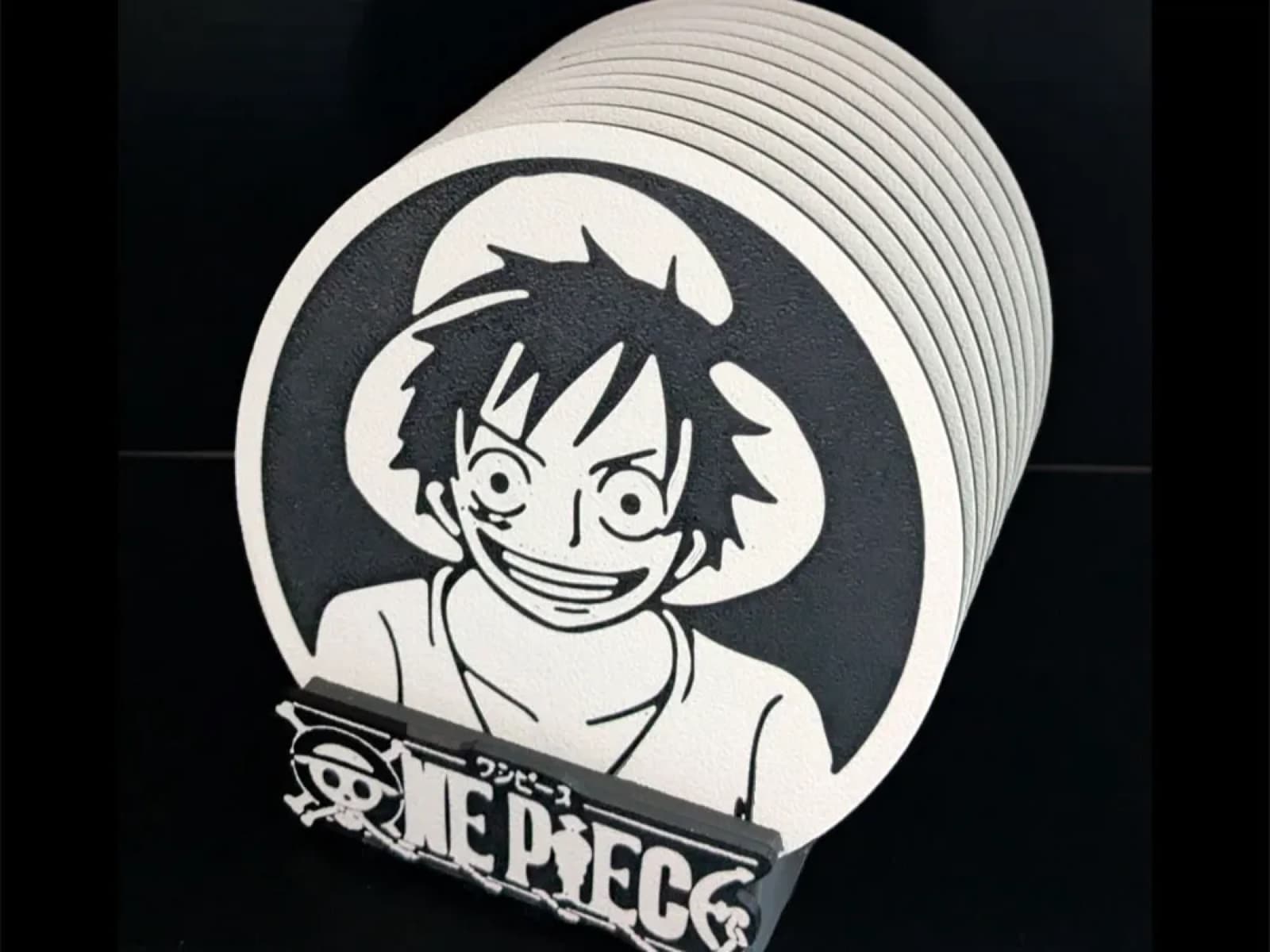 Kit porta-copos One Piece — suporte