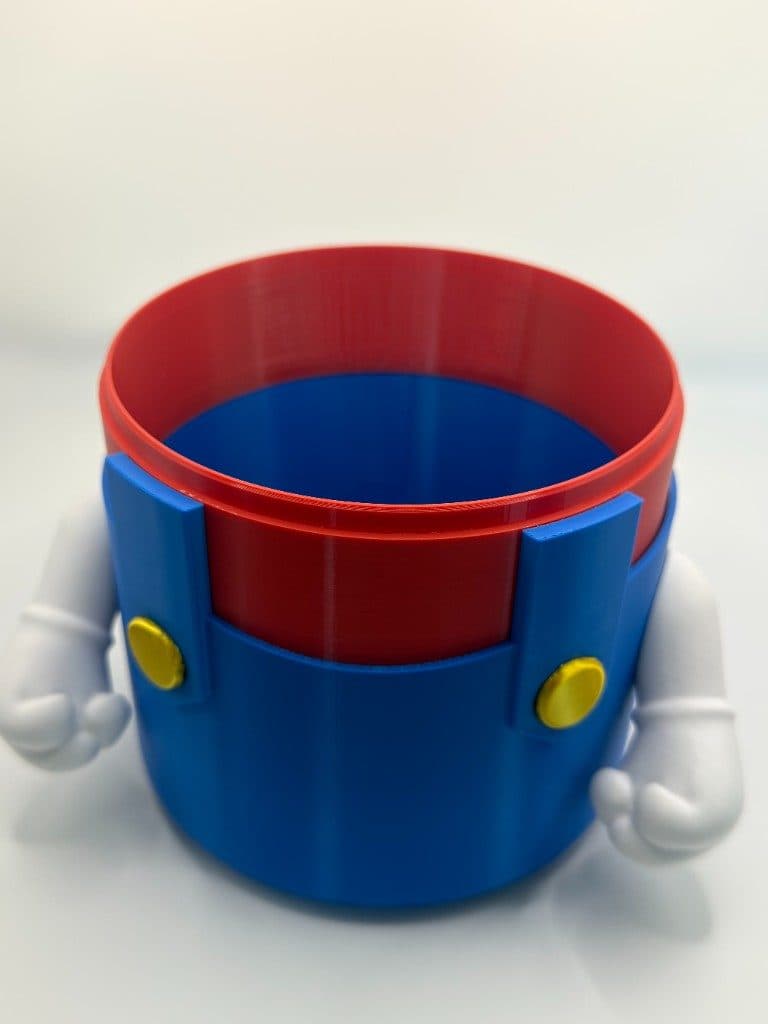 Porta-objetos Super Mario — aberto