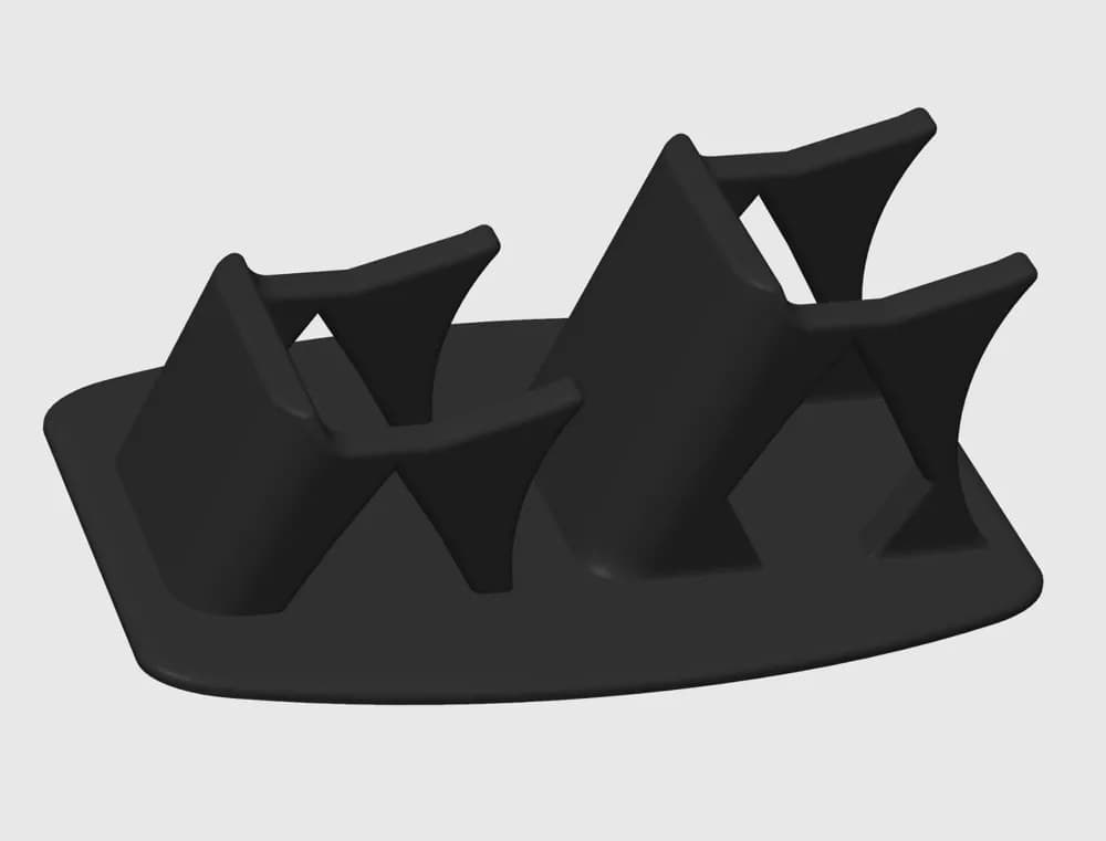Suporte duplo — render produto